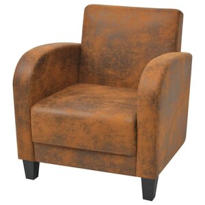 vidaXL Fauteuil Marron Similicuir daim