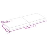 vidaXL Dessus de table bois massif non traité bordure assortie