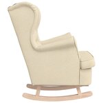 vidaXL Chaise à bascule crème 74x90x102 cm tissu