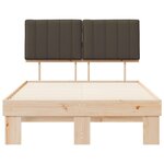 vidaXL Cadre de lit avec tête de lit rembourrée Taupe 120 x 190 cm