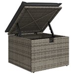 vidaXL Salon de jardin avec coussins 7 Pièces gris résine tressée