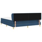 vidaXL Lit Box Spring avec Matelas - Bleu  180x200 cm  Tissu