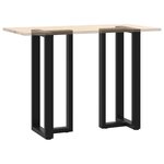 vidaXL Pieds de table de bar en forme de T  2 pièces  noir  40 x 35 x (100-101) cm  acier