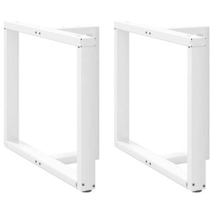 vidaXL Pieds de table à manger en T 2 pièces blanc 100 x 35 x (72-73) cm acier