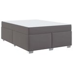vidaXL Cadre de lit Gris 140 x 200 cm Faux cuir
