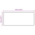 vidaXL Coureur de Tapis MARSA Blanc 50 x 100 cm Polyester et PVC