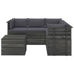Vidaxl salon palette de jardin 6 pièces avec coussins bois de pin massif