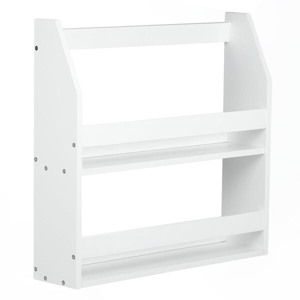Etagère murale suspendue en bois Blanc 64x60x16cm