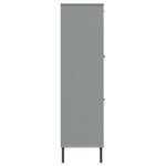 vidaXL Bibliothèque avec pieds en métal Gris 90x35x128 5 cm Bois OSLO