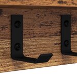 vidaXL Porte-manteau mural Bois ancien 100 x 10.5 x 10.5 cm