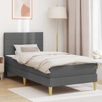 vidaXL Cadre de lit 100 x 200 cm Gris foncé