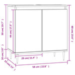 vidaXL Armoire de salle de bain blanc 58x33x60 cm bois d'ingénierie