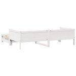vidaXL Lit de jour avec gigogne et tiroirs sans matelas blanc 80x200cm