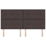 vidaXL Tête de Lit LED avec tête de lit Marron foncé 180 cm tissu