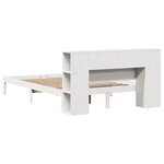 vidaXL Lit bibliothèque sans matelas blanc 120x190 cm bois pin massif