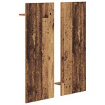 vidaXL Porte-manteau mural avec étagère Bois ancien 70 x 10 x 90 cm