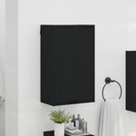 vidaXL Cabinet de salle de bain Montage mural Noir 39 x 23 5 x 65 cm