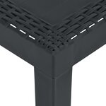 vidaXL Salon de jardin 3 Pièces avec coussins Plastique Gris