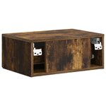 vidaXL Cabinet de chevet mural Chêne fumé 49 x 34 5 x 20 cm