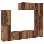 vidaXL Ensemble de 7 meubles TV  Monté au mur  Bois vintage  Bois reconstitué