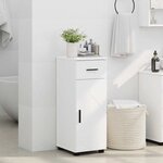 vidaXL Cabinet de salle de bain avec tiroir Blanc 30 x 35 x 80 cm