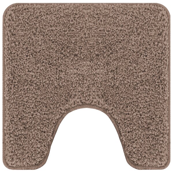 Tapis de bain U en forme de U Marron 50x50 cm en Polypropylène Antidérapant