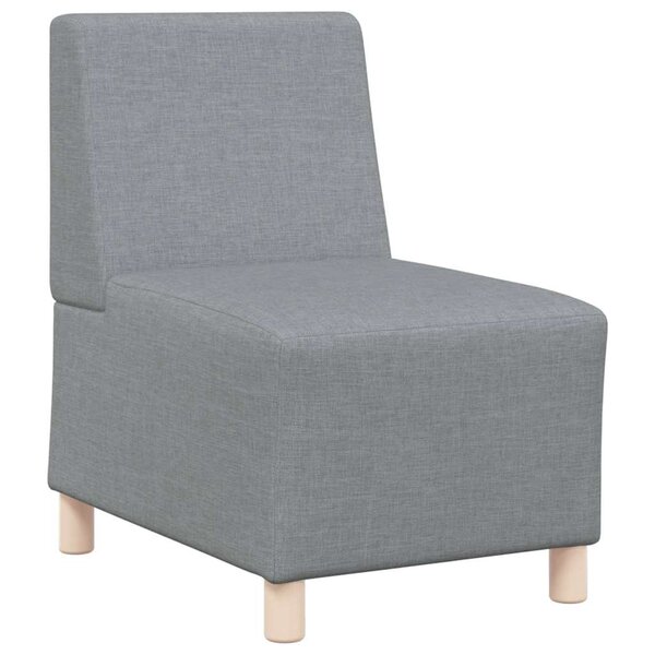 vidaXL Canapé modulaire sans accoudoirs Gris clair 55 cm Tissu