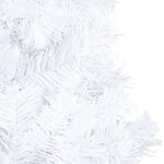 vidaXL Arbre de Noël artificiel pré-éclairé et boules blanc 120 cm PVC