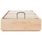 vidaXL Cadre de lit ottoman Naturel 75 x 190 cm Pin massif
