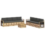 vidaXL Ensemble de canapés d'extérieur 9 pc Blanc et anthracite