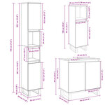 vidaXL Ensemble de meubles de salle de bain 3 Pièces chêne sonoma