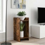 vidaXL Support de Plante Chêne fumé 30 x 30 x 60 cm Bois d'ingénierie
