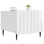 vidaXL Table basse Blanc brillant 49 x 50 x 42 cm Bois d'ingénierie