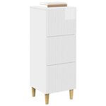 vidaXL Armoire à tiroirs Blanc brillant 33 x 34 5 x 90 cm