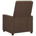 vidaXL Fauteuil inclinable électrique Marron Tissu