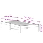 vidaXL Lit de jour cire marron 80x200 cm bois de pin massif