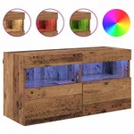 vidaXL Meuble TV mural Bois Ancien 80 x 30 x 40 cm Bois d'ingénierie