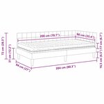 vidaXL Cadre de lit d'angle avec matelas 2 pc Bleu 90 x 200 cm Velours
