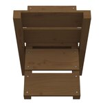 vidaXL Porte-bûches Marron miel 47x39 5x48 cm Bois massif de pin