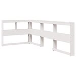 vidaXL Lit bibliothèque sans matelas blanc 90x190cm bois de pin massif