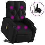 vidaXL Fauteuil inclinable de massage Noir Similicuir