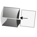 Bandes Klemmfix double soudure 210 x 21 mm pour timbres-poste. Fond - Transparent