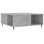 vidaXL Table basse gris béton 80x80x36 5 cm bois d'ingénierie