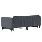 vidaXL Lit de jour avec gigogne sans matelas gris foncé 90x190 cm