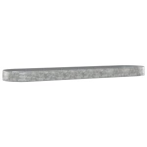 vidaXL Lit surélevé de jardin Acier galvanisé Argenté