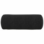 vidaXL Coussins d'accent 2 Pièces Noir Ø 25 x 70 cm