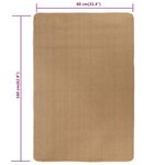 vidaXL Tapis en jute avec support en latex 80x160 cm Naturel