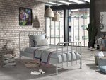 Lit simple en métal Gris Clair mat Bronxx 90x200cm