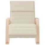 vidaXL Chaise à bascule Crème Tissu