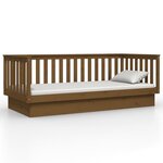 vidaXL Lit de jour sans matelas marron miel 100x200 cm bois pin massif